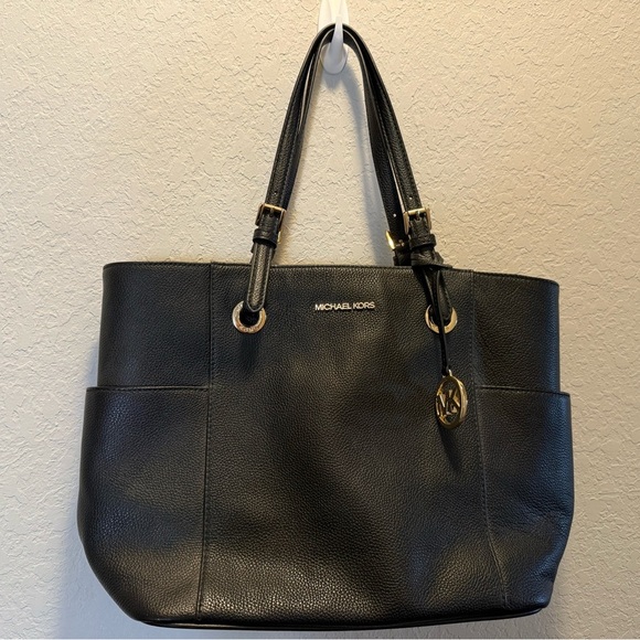 Michael Kors Black Pebbled Leather Tote - Picture 3 of 7